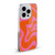Kierkegaard Design Studio Retro Abstract Patterns Hot Pink Orange Swirl Soft Gel Case for Apple iPhone 16 Pro