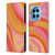 Kierkegaard Design Studio Retro Abstract Patterns Pink Orange Yellow Swirl Leather Book Wallet Case Cover For OnePlus 12R