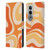 Kierkegaard Design Studio Retro Abstract Patterns Modern Orange Tangerine Swirl Leather Book Wallet Case Cover For OPPO OnePlus Ace 3V 5G