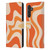 Kierkegaard Design Studio Retro Abstract Patterns Tangerine Orange Tone Leather Book Wallet Case Cover For Samsung Galaxy M55 5G