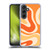 Kierkegaard Design Studio Retro Abstract Patterns Modern Orange Tangerine Swirl Soft Gel Case for Samsung Galaxy S24 FE