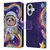 Carla Morrow Rainbow Animals Sloth Wearing A Space Suit Leather Book Wallet Case Cover For Apple iPhone 16