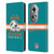 NFL Miami Dolphins Graphics Helmet Typography Leather Book Wallet Case Cover For OPPO Reno11 Pro