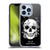 Episodic Drawing Mix Illustrations Floral Skull Soft Gel Case for Apple iPhone 13 Pro