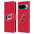 NHL Carolina Hurricanes Plain Leather Book Wallet Case Cover For Google Pixel 9 / Pixel 9 Pro