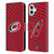 NHL Carolina Hurricanes Net Pattern Leather Book Wallet Case Cover For Apple iPhone 16 Plus