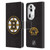 NHL Boston Bruins Plain Leather Book Wallet Case Cover For OPPO Reno11