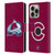 NHL Colorado Avalanche Plain Leather Book Wallet Case Cover For Apple iPhone 16 Pro