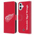 NHL Detroit Red Wings Plain Leather Book Wallet Case Cover For Apple iPhone 16 Plus