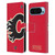 NHL Calgary Flames Oversized Leather Book Wallet Case Cover For Google Pixel 9 / Pixel 9 Pro