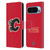 NHL Calgary Flames Plain Leather Book Wallet Case Cover For Google Pixel 9 / Pixel 9 Pro