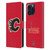 NHL Calgary Flames Plain Leather Book Wallet Case Cover For Apple iPhone 16 Pro Max