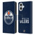 NHL Edmonton Oilers Plain Leather Book Wallet Case Cover For Apple iPhone 16