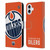NHL Edmonton Oilers Oversized Leather Book Wallet Case Cover For Apple iPhone 16 Plus