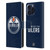 NHL Edmonton Oilers Plain Leather Book Wallet Case Cover For Apple iPhone 16 Pro Max