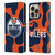 NHL Edmonton Oilers Cow Pattern Leather Book Wallet Case Cover For Apple iPhone 16 Pro