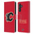 NHL Calgary Flames Plain Leather Book Wallet Case Cover For Samsung Galaxy M55 5G