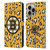 NHL Boston Bruins Leopard Patten Leather Book Wallet Case Cover For Apple iPhone 16 Pro