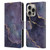 LebensArt Mineral Marble Purple Leather Book Wallet Case Cover For Apple iPhone 16 Pro