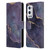 LebensArt Mineral Marble Purple Leather Book Wallet Case Cover For OnePlus 9 Pro