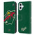 NHL Minnesota Wild Oversized Leather Book Wallet Case Cover For Apple iPhone 16 Plus