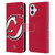 NHL New Jersey Devils Oversized Leather Book Wallet Case Cover For Apple iPhone 16 Plus