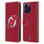 NHL New Jersey Devils Net Pattern Leather Book Wallet Case Cover For Apple iPhone 16 Pro Max
