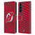 NHL New Jersey Devils Net Pattern Leather Book Wallet Case Cover For Samsung Galaxy A55 5G