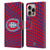 NHL Montreal Canadiens Net Pattern Leather Book Wallet Case Cover For Apple iPhone 16 Pro