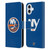 NHL New York Islanders Plain Leather Book Wallet Case Cover For Apple iPhone 16 Plus