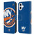NHL New York Islanders Oversized Leather Book Wallet Case Cover For Apple iPhone 16 Plus