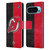 NHL New Jersey Devils Half Distressed Leather Book Wallet Case Cover For Google Pixel 9 / Pixel 9 Pro
