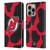 NHL New Jersey Devils Cow Pattern Leather Book Wallet Case Cover For Apple iPhone 16 Pro