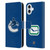 NHL Vancouver Canucks Plain Leather Book Wallet Case Cover For Apple iPhone 16 Plus