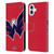 NHL Washington Capitals Oversized Leather Book Wallet Case Cover For Apple iPhone 16 Plus