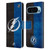 NHL Tampa Bay Lightning Half Distressed Leather Book Wallet Case Cover For Google Pixel 9 / Pixel 9 Pro
