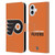 NHL Philadelphia Flyers Plain Leather Book Wallet Case Cover For Apple iPhone 16 Plus