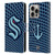 NHL Seattle Kraken Net Pattern Leather Book Wallet Case Cover For Apple iPhone 16 Pro