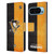 NHL Pittsburgh Penguins Half Distressed Leather Book Wallet Case Cover For Google Pixel 9 / Pixel 9 Pro