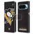 NHL Pittsburgh Penguins Oversized Leather Book Wallet Case Cover For Google Pixel 9 / Pixel 9 Pro