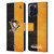 NHL Pittsburgh Penguins Half Distressed Leather Book Wallet Case Cover For Apple iPhone 16 Pro Max
