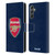 Arsenal FC Crest 2 Full Colour Blue Leather Book Wallet Case Cover For Samsung Galaxy A25 5G