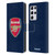 Arsenal FC Crest 2 Full Colour Blue Leather Book Wallet Case Cover For Samsung Galaxy S21 Ultra 5G