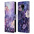 Haroulita Leaves And Flowers Fairy Dust Purple Leather Book Wallet Case Cover For Nokia C30