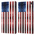 PLdesign Flags USA Glitters Leather Book Wallet Case Cover For Amazon Fire Max 11 2023