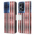 PLdesign Flags USA Glitters Leather Book Wallet Case Cover For OPPO Reno8 4G