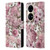 LebensArt Birds And Floral Pink Flower Pattern Kopie Leather Book Wallet Case Cover For Huawei P50 Pro