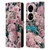 LebensArt Birds And Floral Sparrows In Pink Leather Book Wallet Case Cover For Huawei P50 Pro