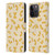 PLdesign Food Patterns Macaroni Pasta Gold Leather Book Wallet Case Cover For Apple iPhone 15 Pro