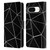 PLdesign Geometric Patterns Black Triangles White Lines Leather Book Wallet Case Cover For Google Pixel 8